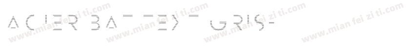 Acier BAT Text Gris字体转换
